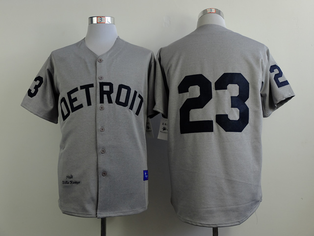 Men Detroit Tigers #23 Gibson Grey MLB Jerseys->detroit tigers->MLB Jersey